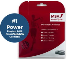 MSV Tennissaite Hepta Twist (Haltbarkeit+Spin) rot 12m Set